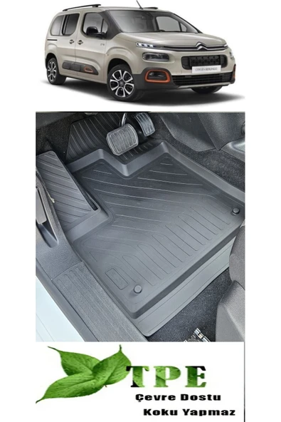 Citroen Berlingo Havuzlu Paspas 2019-2024 Yumuşak Kokusuz Feel Shine Bold - Resim 2