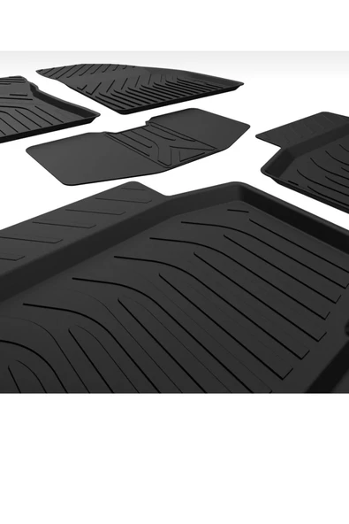 Renault Duster 4X2 2024+ 4D Tpe, Kaymaz & Sabitlemeli Havuzlu Paspas Seti - Resim 4