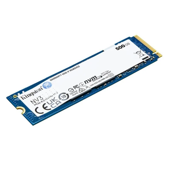 Kingston 500GB NV3 Gen4 NVMe M.2 SSD (5000MB Okuma / 3000MB Yazma) SNV3S/500G - Resim 2