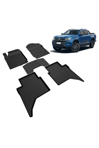 Volkswagen Yeni Amarok  Kokusuz 2024 Model Amarok Yumuşak Paspas Havuzlu Paspas - Resim 7