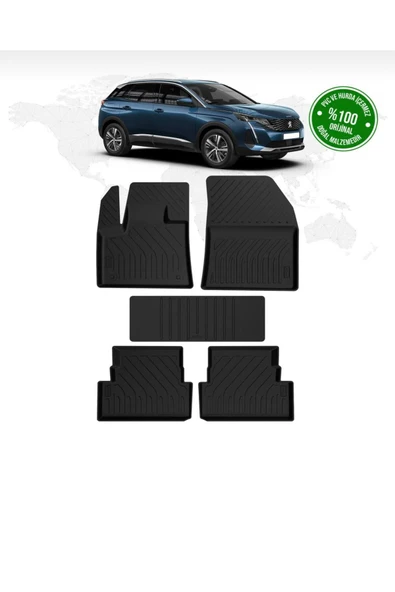 Peugeot 3008 2016–2023 4D Havuzlu Paspas Seti – Tpe, Kaymaz & Sabitlemeli ürün görseli 1