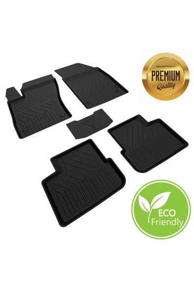 Fiat Egea Sedan Kokusuz yumuşak Tpe 4D 2015–2024 Uyumlu Havuzlu Paspas - Resim 3