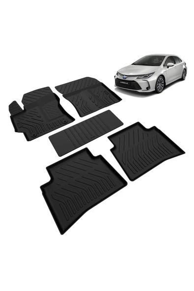 Toyota Corolla 2019-2024 Kokusuz Yumuşak Havuzlu Paspas - Resim 6