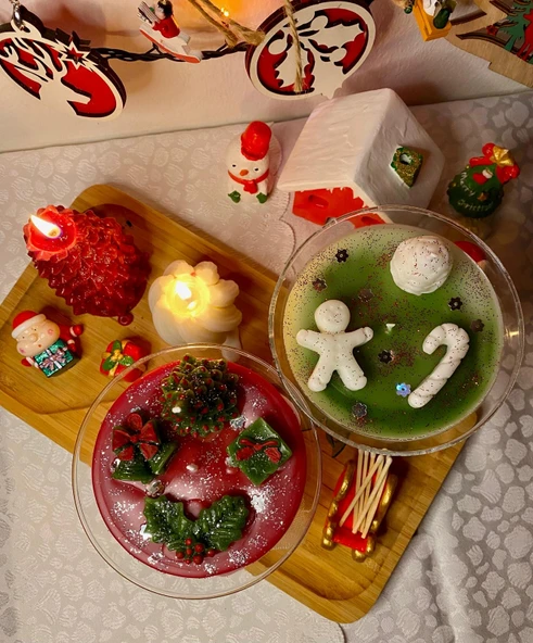 Elf'lerin Favori Kokteyli / Yılbaşı Temalı Kokulu Mum - Resim 4