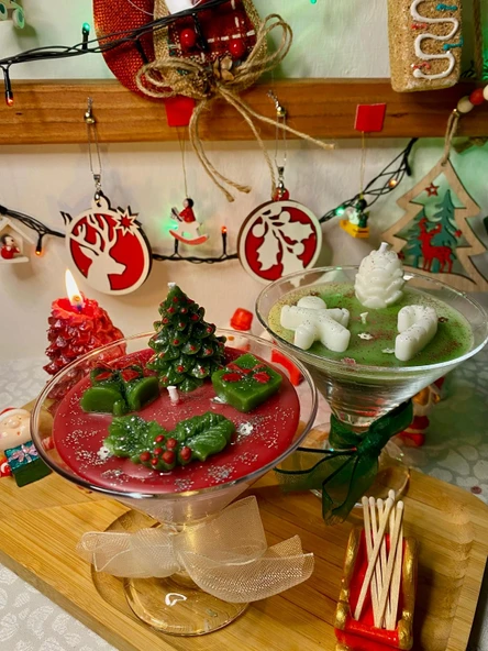 Elf'lerin Favori Kokteyli / Yılbaşı Temalı Kokulu Mum - Resim 3