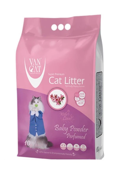 Vancat W225 Bebek Pudralı Renksiz İnce Kedi Kumu 20 Kg ürün görseli 1