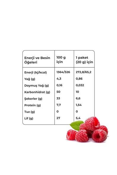 Dondurularak Kurutulmuş Frambuaz Taneleri - Sağlıklı Atıştırmalık, Freeze Dry Yöntemiyle Üretilmiş - Resim 2
