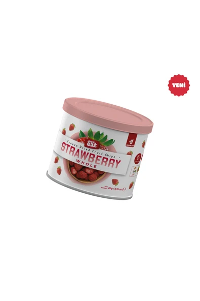 Dondurularak Kurutulmuş Bütün Çilek - Freeze Dry Teneke Kutu - Resim 5