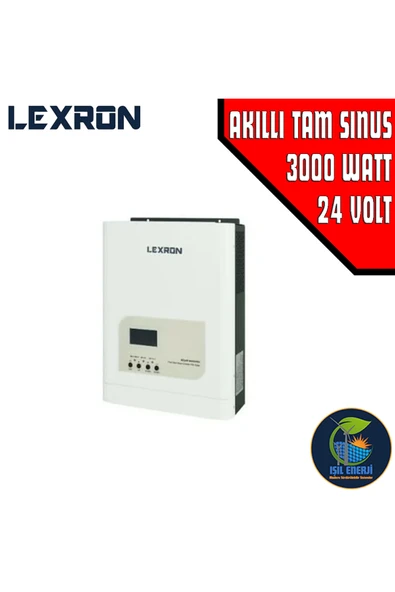 Lexron Tam Sinüs Akıllı Mppt Inverter - 3000 Watt 24 Volt - 3kw 24v ürün görseli 1