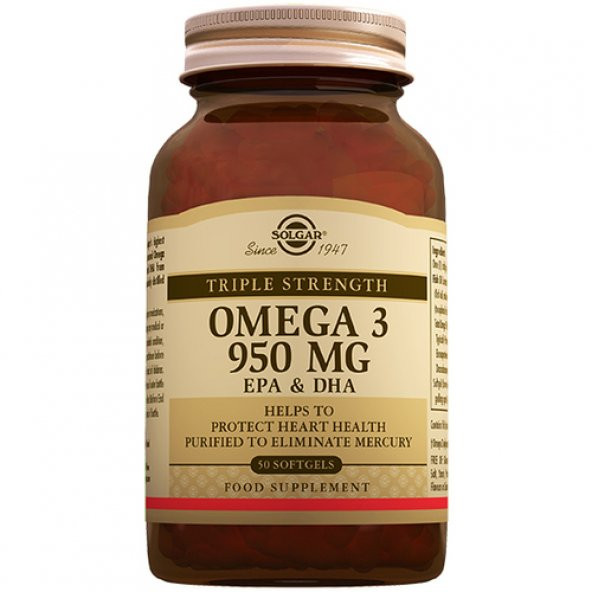 Solgar Omega-3 950 mg 50 Kapsü