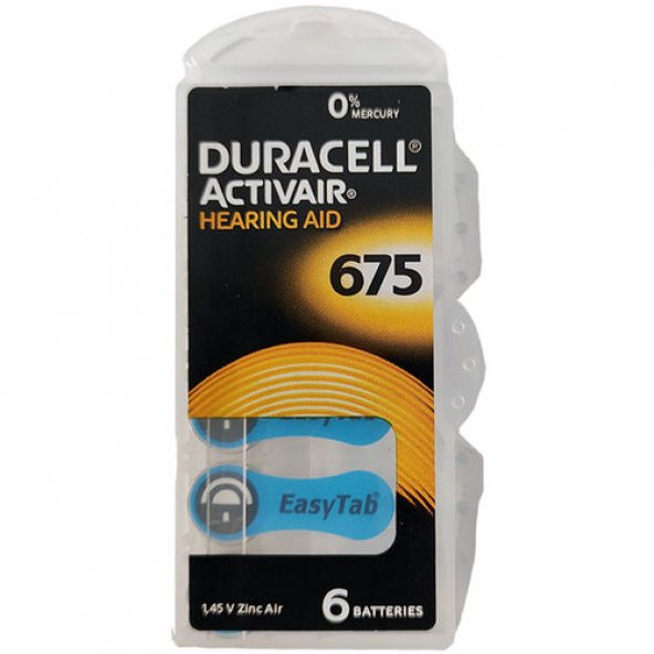 Duracell İşitme Cihazı Pili 675