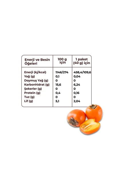 Trabzon Cennet Hurması Kuru Meyve Cipsi - Dondurularak Kurutulmuş Freeze Dried Çıtır Cennet Hurması - Resim 4