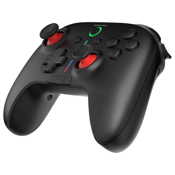 Rampage HYDRA Siyah BT + 2.4 GHz PC Gamepad RGB Joypad ürün görseli 1