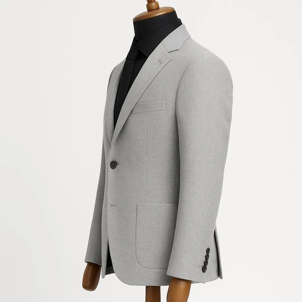 Erkek İtalyan Kesim Astarsz Blazer Ceket Klasik ve Modern Şıklık - 7472 - Resim 3