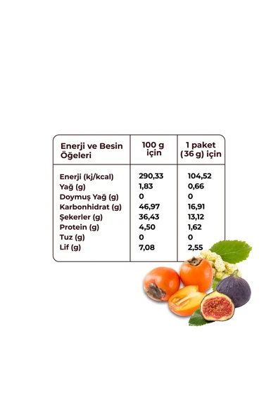 Anatolian Dondurularak Kurutulmuş Dut, İncir ve Cennet Hurması Karışımı - Resim 3