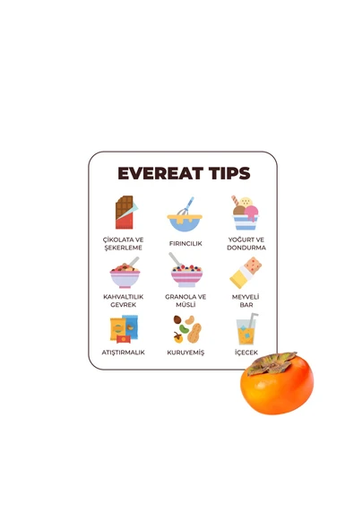 Trabzon Cennet Hurması Kuru Meyve Cipsi - Dondurularak Kurutulmuş Freeze Dried Çıtır Cennet Hurması - Resim 3