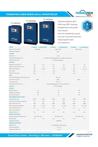 Tommatech Tommatech New 5k 48v 1faz Akıllı İnverter - Resim 4