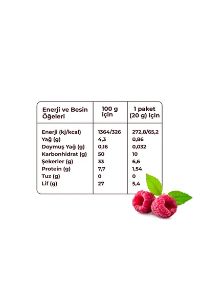 Frambuaz Kuru Meyve Cipsi 20 G X 3 Adet Dondurularak Kurutulmuş Meyve - Resim 6