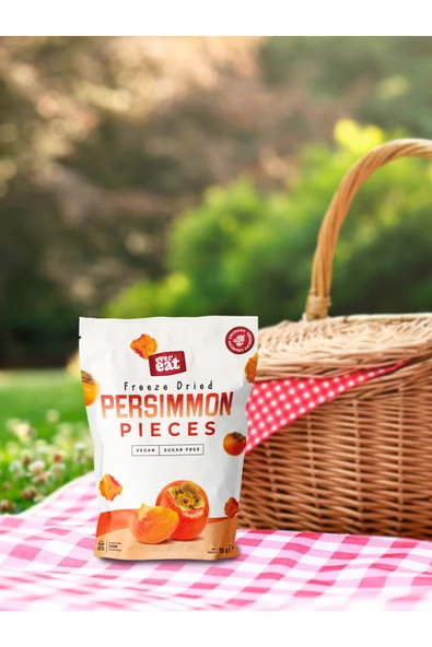 Cennet Hurması Kuru Meyve Cipsi 30 G X 2 Adet Dondurularak Kurutulmuş Meyve - Resim 5