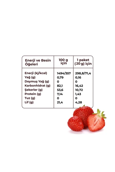 Dondurularak Kurutulmuş Bütün Çilek - Freeze Dry Teneke Kutu - Resim 2