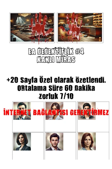 İş Yemeğinde Suikast Dedektif Oyunu Ingilizce Versiyonu Seri Katil Davası, Suçluyu Bulma - Resim 2