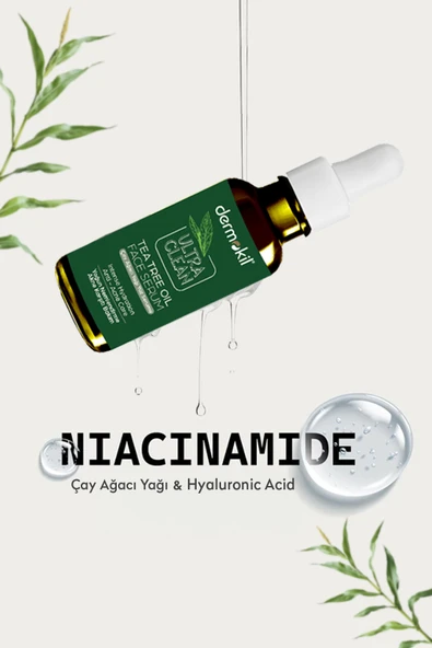 DERMOKİL DERMOKİL Çay Ağacı Yağı Yüz Serumu (Arındırıcı ve Akne Karşıtı) 30 ml - Resim 2