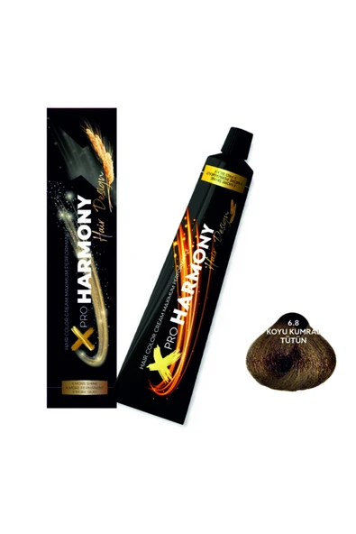 X PRO HARMONY X PRO HARMONY Profesyonel Saç Boyası No:6,8 Koyu Kumral Tütün ürün görseli 1