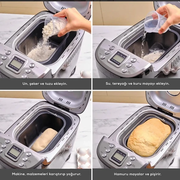 Karaca BakeXL Ekmek ve Yoğurt Yapma Makinesi - Siyah - Resim 4