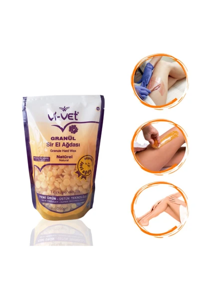 Vİ-VET Vİ-VET Naturel Inci Boncuk Granül Sir El Ağdası Yağ Spatula Lif Kalemparf Seti - Resim 3