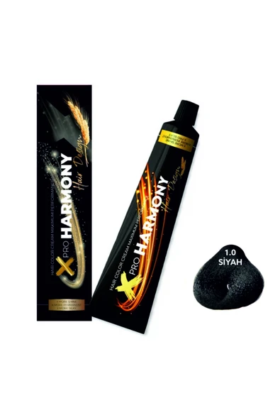X PRO HARMONY X PRO HARMONY Xpro Harmony Profesyonel Saç Boyası No:1,0 Siyah ürün görseli 1