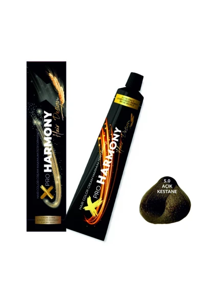 X PRO HARMONY X PRO HARMONY Profesyonel Saç Boyası No:5,0 Açıkkestane ürün görseli 1