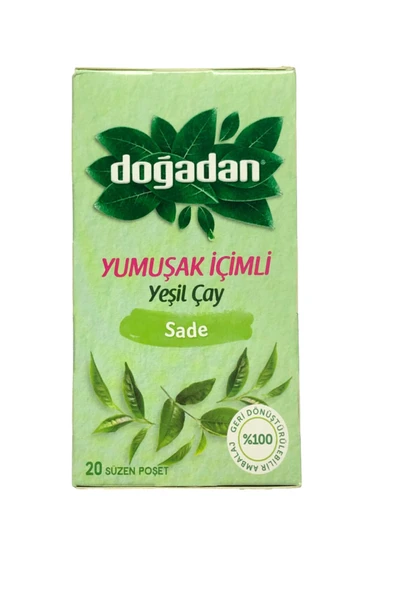 Doğadan Yumuşak İçimli Yeşil Çay Sade 20'li 22 Gr ürün görseli 1
