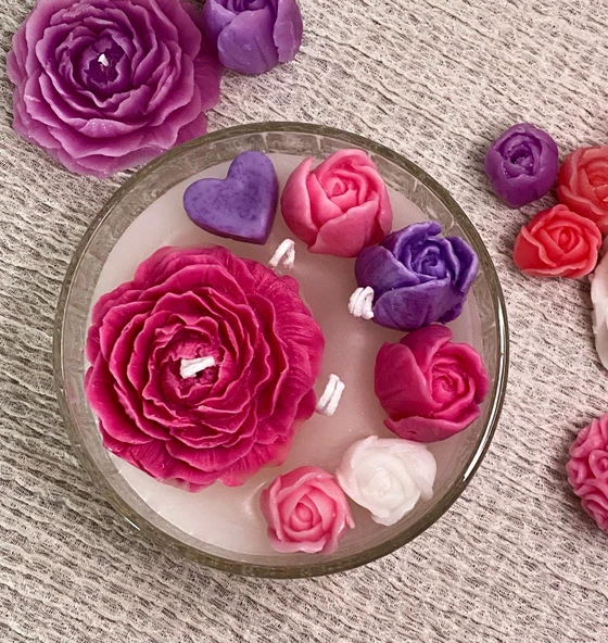 Çiçek Bahçesi Mum / Çiçekli Kokulu Mum ürün görseli 1