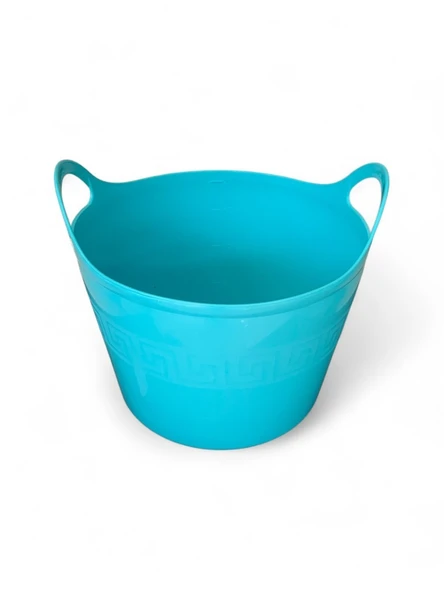 Turkuaz, Esnek Plastik Kova – 20 Litre, Temizli Kovası, Esneyebilen Oyuncak ve Çamaşır Sepeti - Resim 5