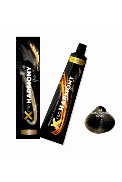 PROHARMONY PROHARMONY X Pro Harmony 6.1 Koyu Kumral Küllü Saç Boyası 60 G Tüp ürün görseli 1