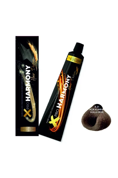 X PRO HARMONY X PRO HARMONY Xpro Harmony Profesyonel Saç Boyası No:8,21 Açık Kumral Küllü Irize ürün görseli 1