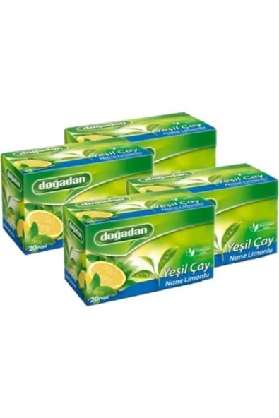 Doğadan Yeşil Çay Nane Limon Karışımı 4 Kutu - Resim 4
