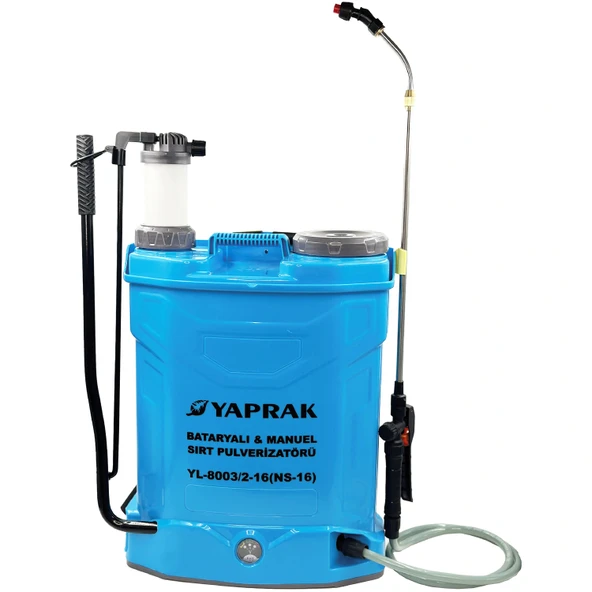 Yaprak 16L Akülü ve Manuel Kollu Sırt Tipi İlaçlama Pompası 16 Litre ürün görseli 1