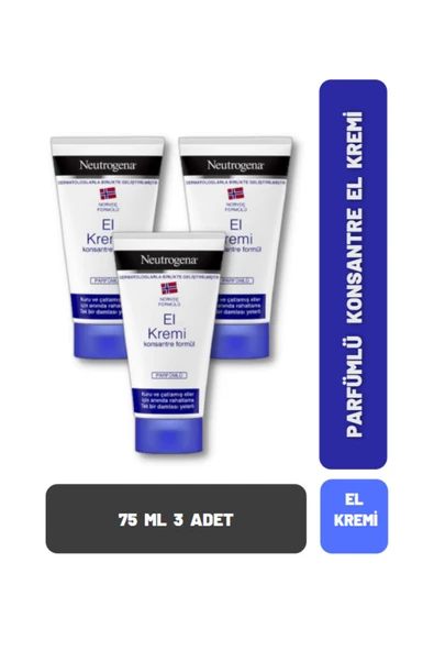 NEUTROGENA NEUTROGENA Parfümlü Konsantre El Kremi 75 ml 3 Adet ürün görseli 1