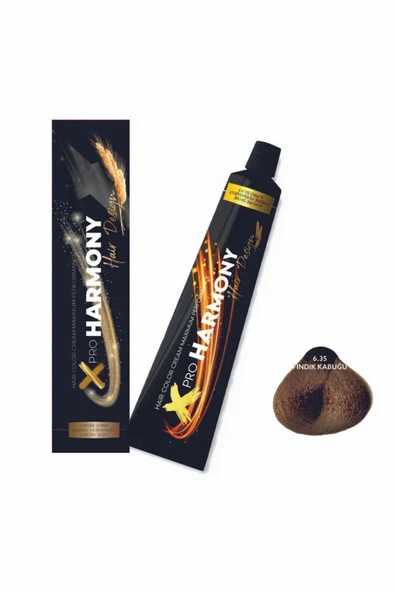 X PRO HARMONY X PRO HARMONY Profesyonel Saç Boyası No:6,35 Fındık Kabuğu ürün görseli 1