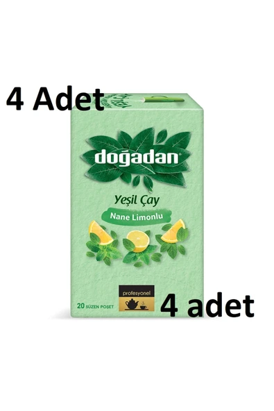 Doğadan Yeşil Çay Nane Limon Karışımı 4 Kutu - Resim 2