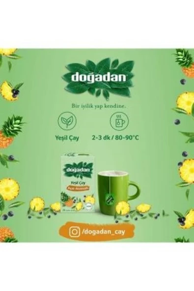 Doğadan Yeşil Çay Yumuşak İçimli 20 Adet - Resim 5
