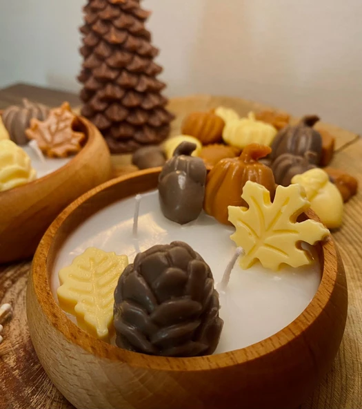 Sonbahar Bahçesi Mum / Sonbahar Temalı Kokulu Mum - Resim 2