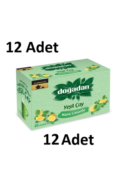 Doğadan Yeşil Çay Nane Limon Karışımı 12 Kutu ürün görseli 1
