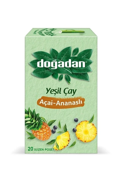 Doğadan Yeşil Çay Açai-Ananaslı 20 Adet ürün görseli 1