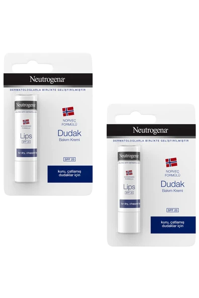 NEUTROGENA NEUTROGENA SPF 20 Güneş Koruma Faktörlü Dudak Bakım Kremi 4,8 g 2 ADET ürün görseli 1