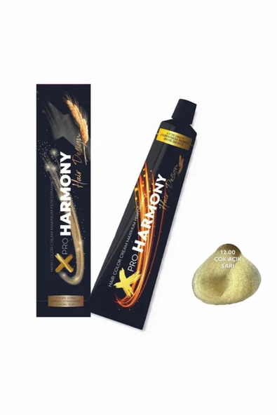 X PRO HARMONY X PRO HARMONY Profesyonel Saç Boyası No:12,00 Çok Açık Sarı ürün görseli 1
