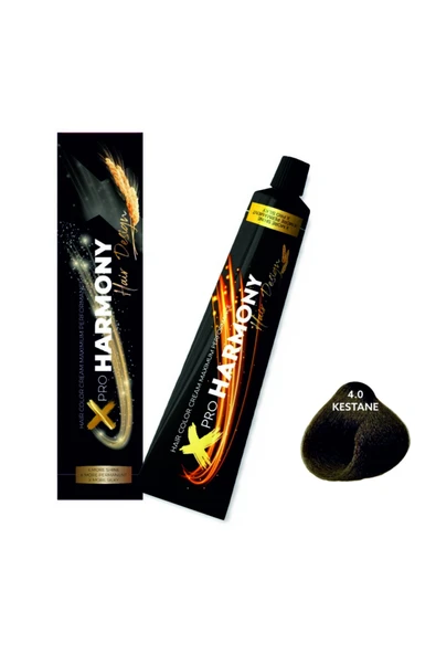 X PRO HARMONY X PRO HARMONY Profesyonel Saç Boyası No:4,0 Kestane ürün görseli 1