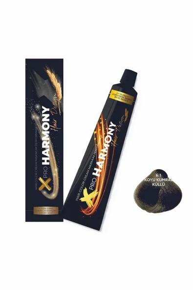 X PRO HARMONY X PRO HARMONY Profesyonel Saç Boyası No:6,1 Koyu Kumral Küllü ürün görseli 1