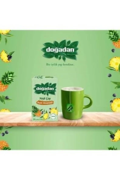 Doğadan Yeşil Çay Yumuşak İçimli 20 Adet - Resim 3